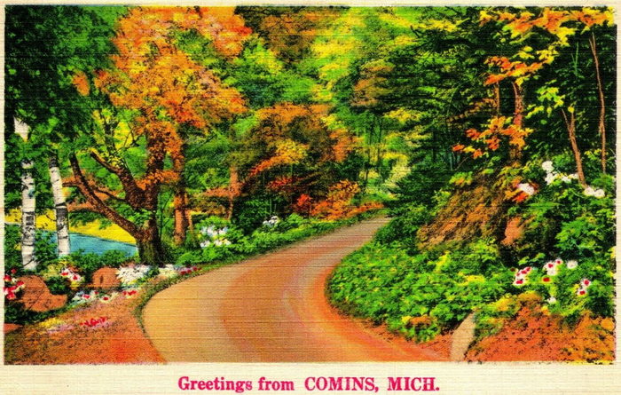 Comins - Old Post Card Photo (newer photo)